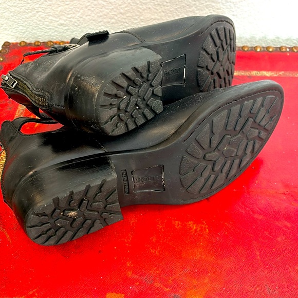 Born Vintage Leather Zip Back Open Cut Ankle Boots 9M Genuine Leather - Picture 5 of 6